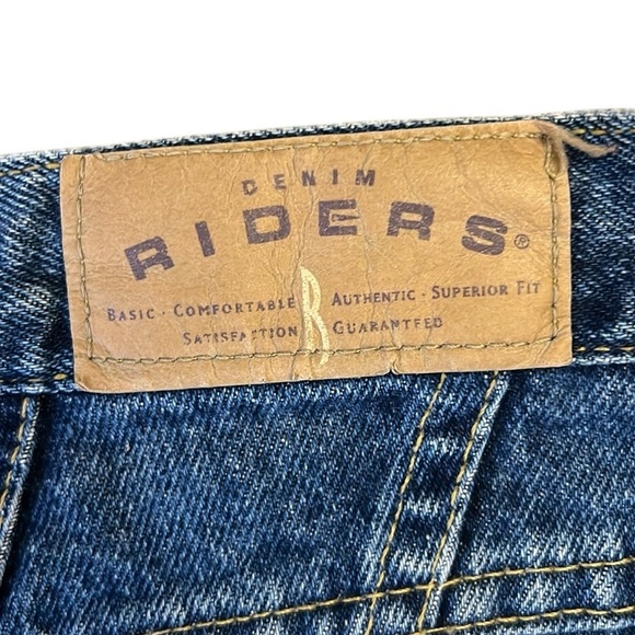 Vintage 80s Lee Relaxed Riders Jeans High Rise Tapered Medium Blue USA 12P/29x28 - Picture 7 of 11